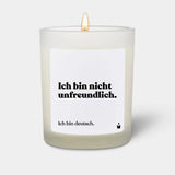 Duftkerze Weiss Woody Ich bin nicht unfreundlich. von ChattyCandles