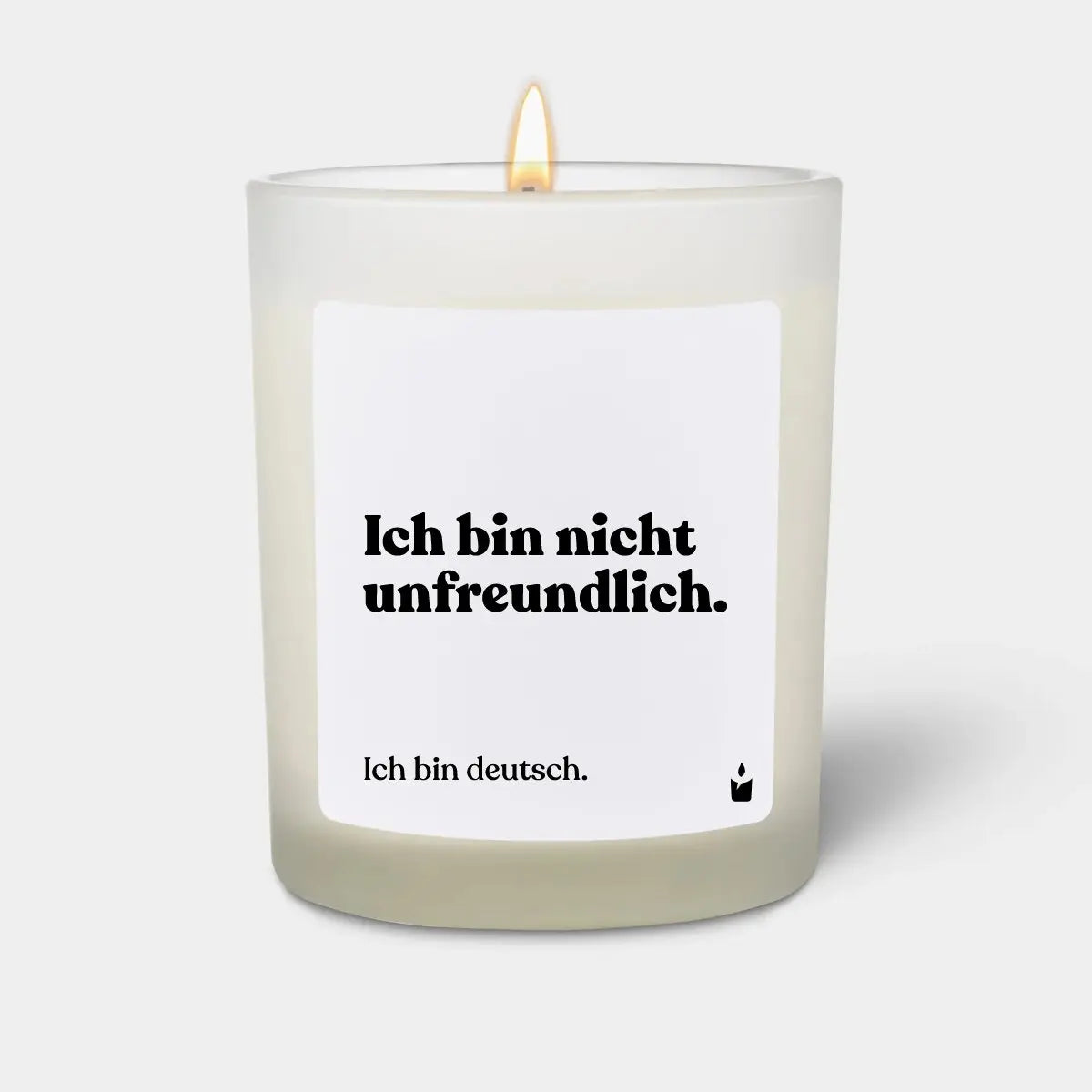 Duftkerze Weiss Woody Ich bin nicht unfreundlich. von ChattyCandles