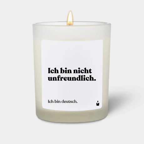 Duftkerze Weiss Woody Ich bin nicht unfreundlich. von ChattyCandles