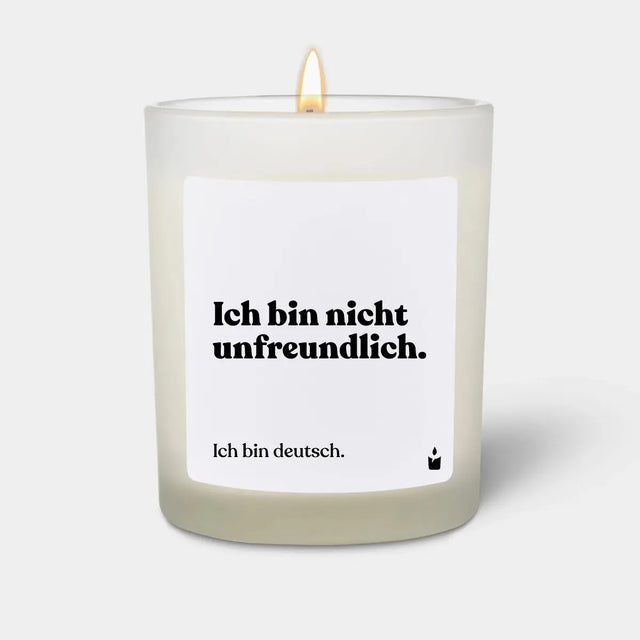 Duftkerze Weiss Woody Ich bin nicht unfreundlich. von ChattyCandles