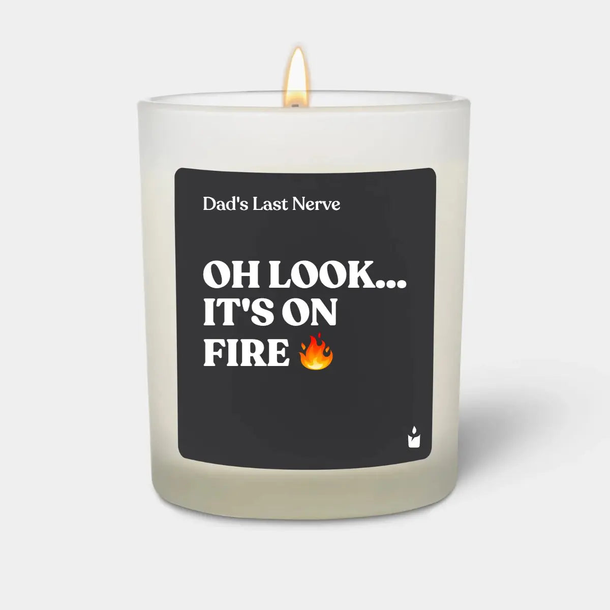 Duftkerze Weiss Flowery Dad's last nerve is on fire von ChattyCandles