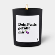 Duftkerze Schwarz Woody Dein Penis gefällt mir von ChattyCandles