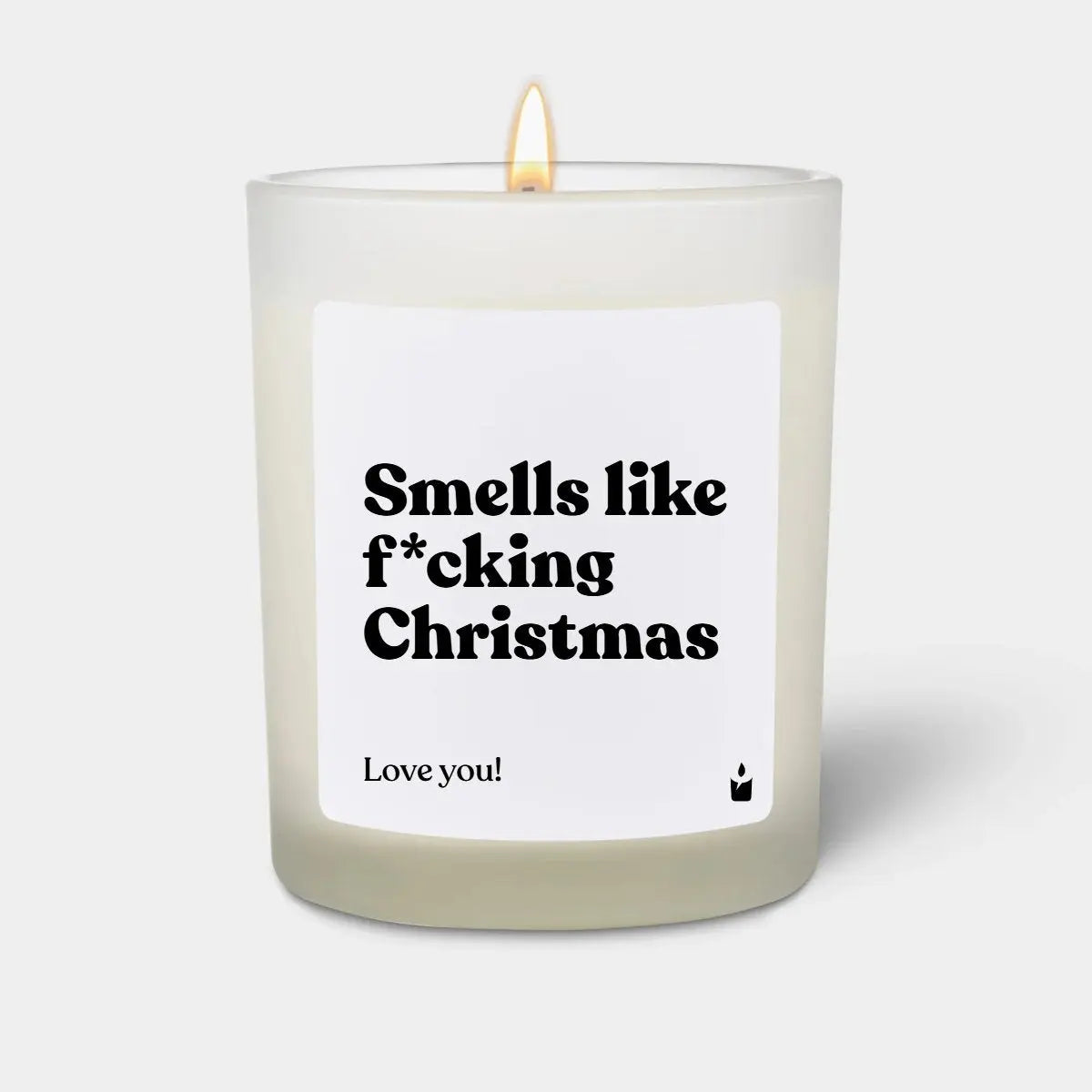 Duftkerze Weiss Flowery Smells like f*cking Christmas von ChattyCandles