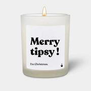 Duftkerze Weiss Flowery Merry tipsy ! I'm Christmas. von ChattyCandles