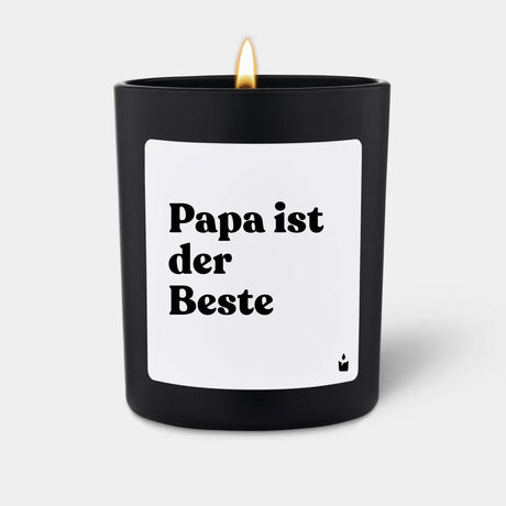 Duftkerze Schwarz Flowery Papa ist der Beste von ChattyCandles