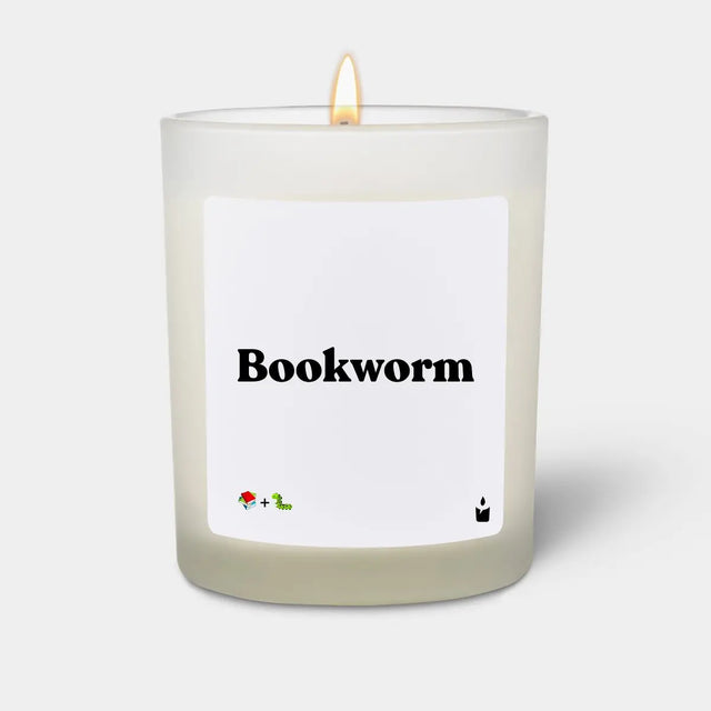 Duftkerze Weiss Flowery Bookworm von ChattyCandles