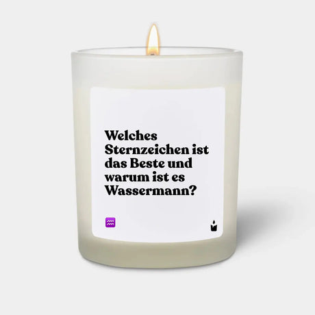 Duftkerze Weiss Flowery Welches Sternzeichen ist das Beste und warum ist es Wassermann? von ChattyCandles