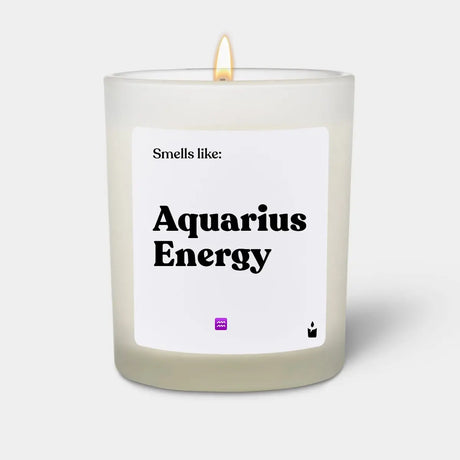 Duftkerze Weiss Woody Smells like: Aquarius Energy von ChattyCandles