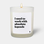 Duftkerze Weiss Flowery I used to work with absolute legends von ChattyCandles