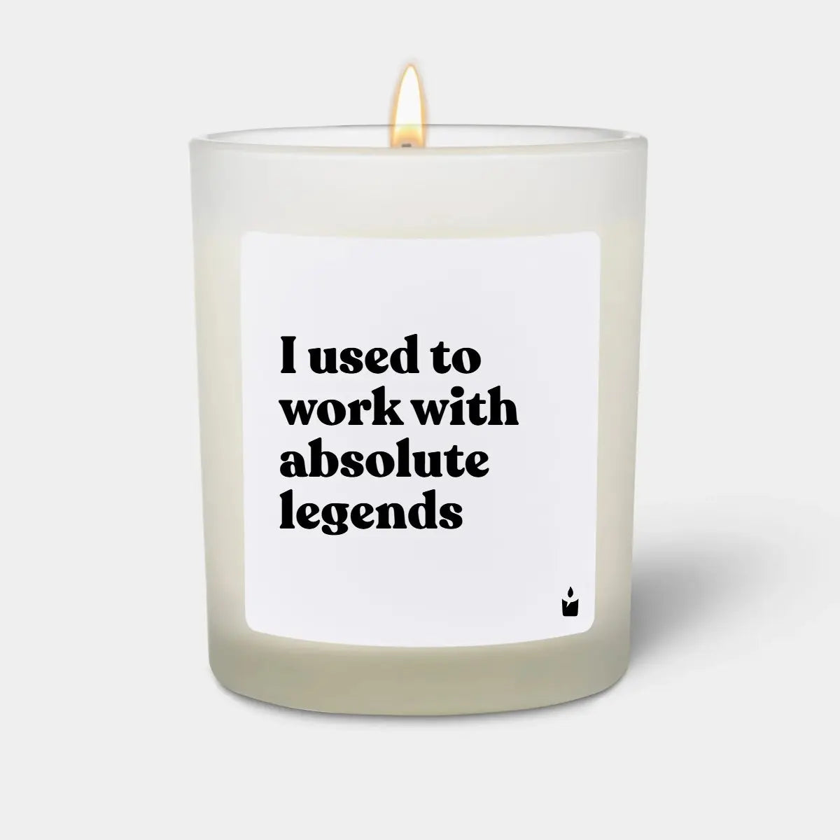 Duftkerze Weiss Flowery I used to work with absolute legends von ChattyCandles