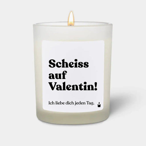 Duftkerze Flowery Scheiss auf Valentin! Ich liebe dich jeden Tag. von ChattyCandles