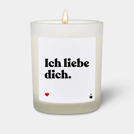 Duftkerze Weiss Flowery Ich liebe dich. von ChattyCandles