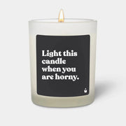 Duftkerze Weiss Woody Light this candle when you are horny. von ChattyCandles