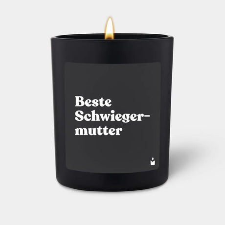 Duftkerze Schwarz Flowery Beste Schwiegermutter von ChattyCandles