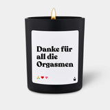 Duftkerze Schwarz Woody Danke für all die Orgasmen von ChattyCandles
