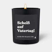 Duftkerze Schwarz Woody Scheiß auf Vatertag! Ich lieb dich das ganze Jahr. von ChattyCandles