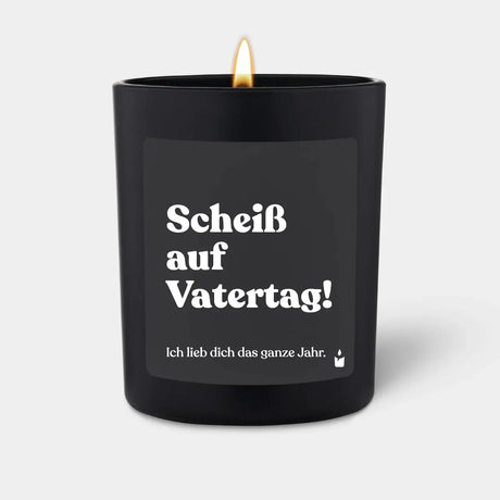 Duftkerze Schwarz Woody Scheiß auf Vatertag! Ich lieb dich das ganze Jahr. von ChattyCandles
