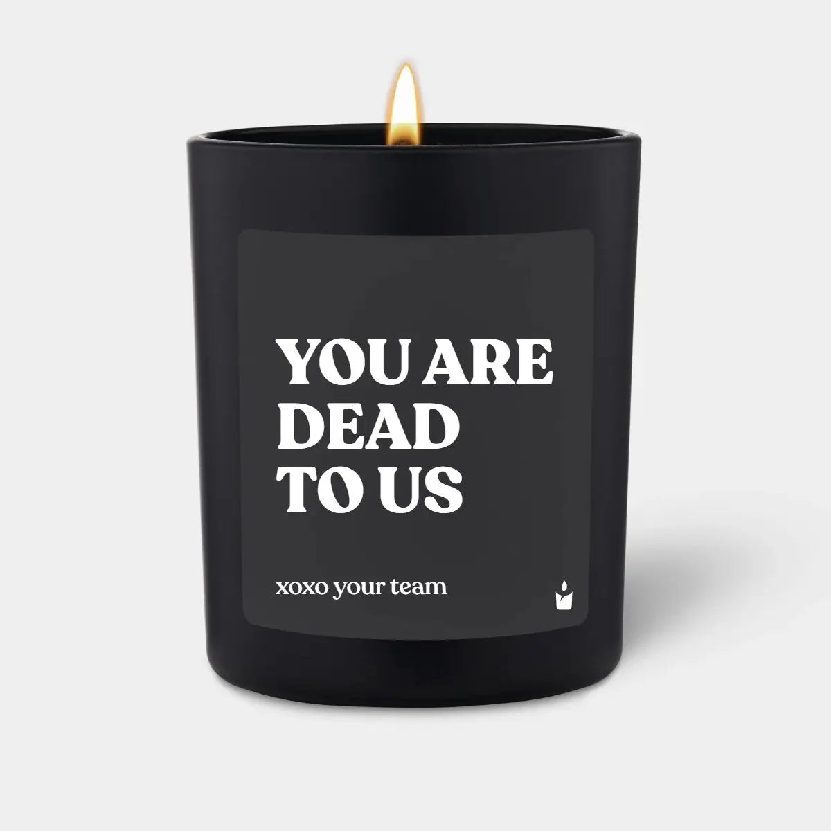 Duftkerze Schwarz Woody You are dead to us von ChattyCandles