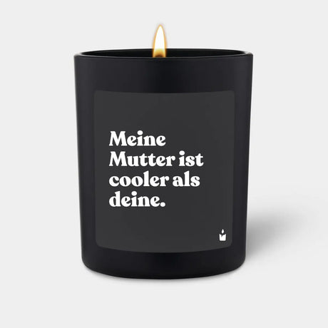 Duftkerze Schwarz Woody Meine Mutter ist cooler als deine. von ChattyCandles