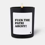Duftkerze Schwarz Woody Fuck the Patriarchy! von ChattyCandles