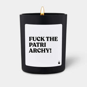 Duftkerze Schwarz Woody Fuck the Patriarchy! von ChattyCandles
