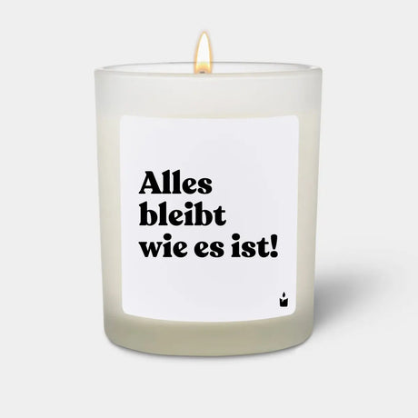 Duftkerze Weiss Flowery Alles bleibt wie es ist! von ChattyCandles