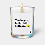 Duftkerze Rainbow Flowery Machs gut, Lieblingskollegin! von ChattyCandles