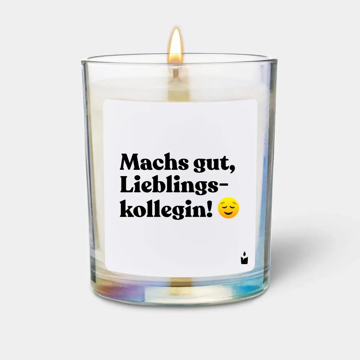Duftkerze Rainbow Flowery Machs gut, Lieblingskollegin! von ChattyCandles