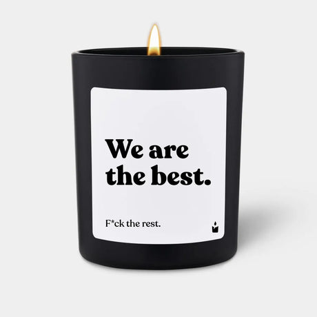 Duftkerze Schwarz Woody We are the best. von ChattyCandles