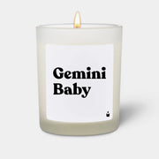 Duftkerze Weiss Woody Gemini Baby von ChattyCandles