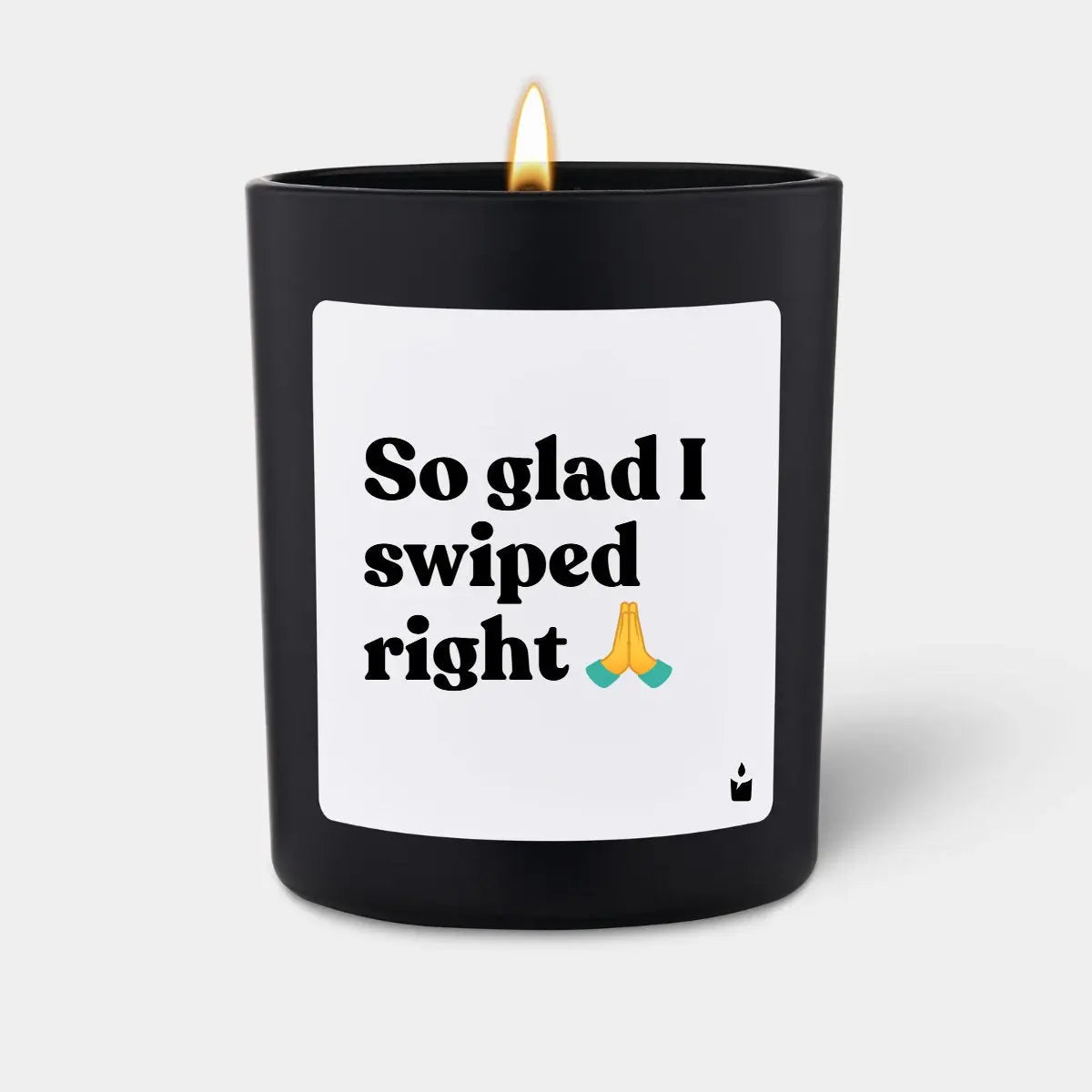 Duftkerze Schwarz Woody So glad I swiped right ? von ChattyCandles
