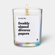 Duftkerze Rainbow Woody Smells like freshly signed divorce papers von ChattyCandles