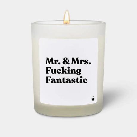 Duftkerze Weiss Flowery Mr. & Mrs. Fucking Fantastic von ChattyCandles