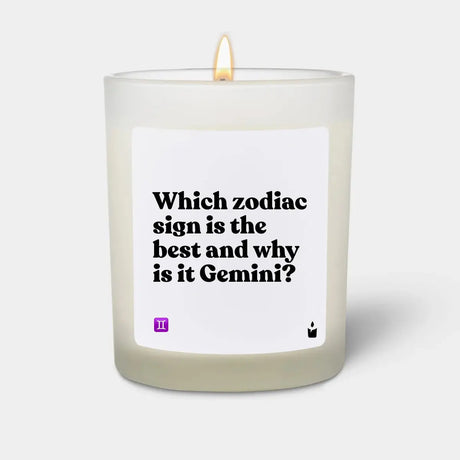 Duftkerze Weiss Flowery Which zodiac sign is the best and why is it Gemini? von ChattyCandles