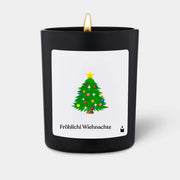 Duftkerze Schwarz Flowery Fröhlichi Wiehnachte Tanne von ChattyCandles
