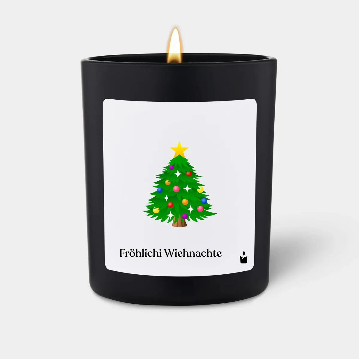 Duftkerze Schwarz Flowery Fröhlichi Wiehnachte Tanne von ChattyCandles