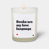 Duftkerze Weiss Woody Books are my love language von ChattyCandles