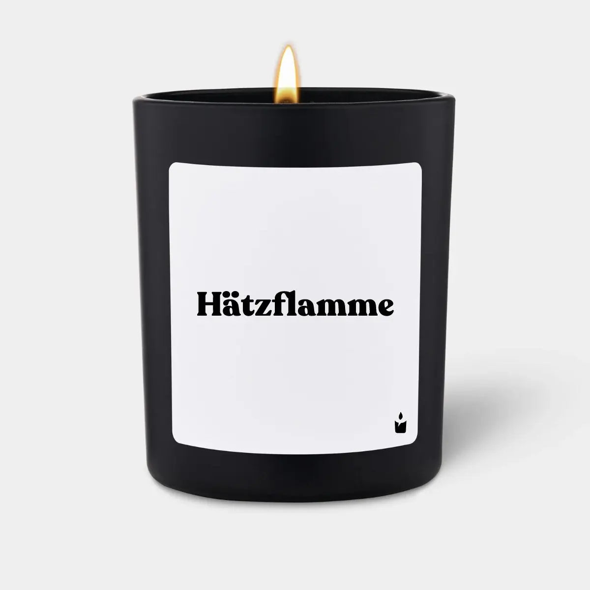 Duftkerze Schwarz Woody Hätzflamme von guteszeug.ch