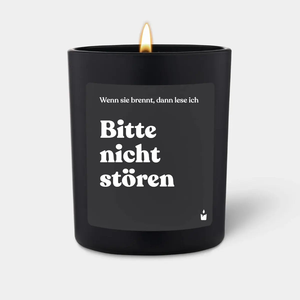 Duftkerze Schwarz Flowery Wenn sie brennt, dann lese ich - Bitte nicht stören von ChattyCandles
