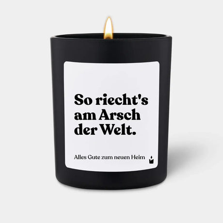 Duftkerze Schwarz Woody So riecht's am Arsch der Welt. von ChattyCandles