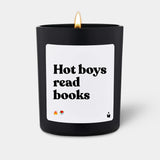Duftkerze Schwarz Woody Hot boys read books von ChattyCandles