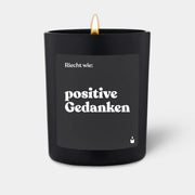 Duftkerze Schwarz Woody Riecht wie: positive Gedanken von ChattyCandles