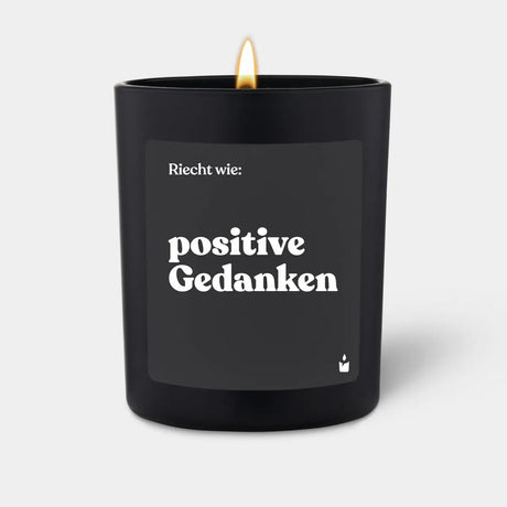 Duftkerze Schwarz Woody Riecht wie: positive Gedanken von ChattyCandles
