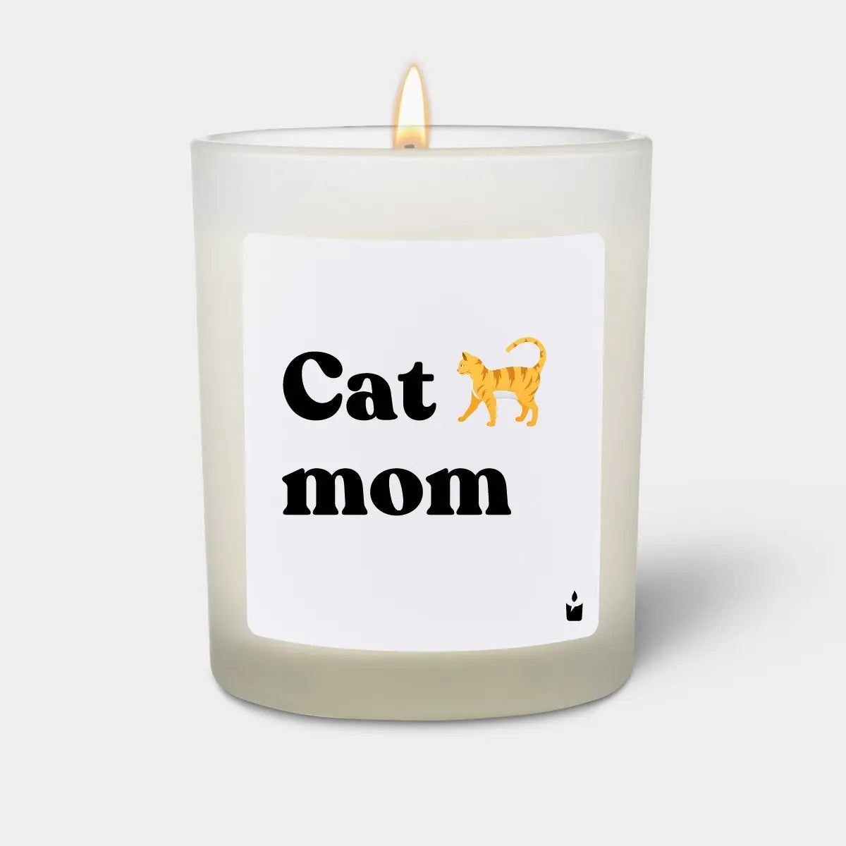 Duftkerze Weiss Woody Cat mom von ChattyCandles