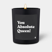Duftkerze Schwarz Woody You Absolute Queen! von ChattyCandles