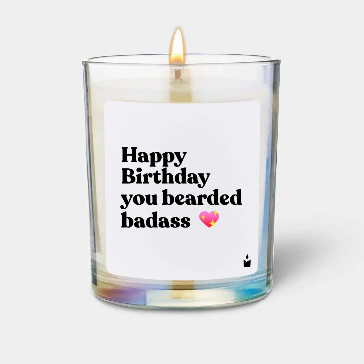 Duftkerze Rainbow Woody Happy Birthday you bearded badass von ChattyCandles