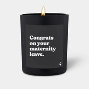 Duftkerze Schwarz Woody Congrats on your maternity leave. von ChattyCandles
