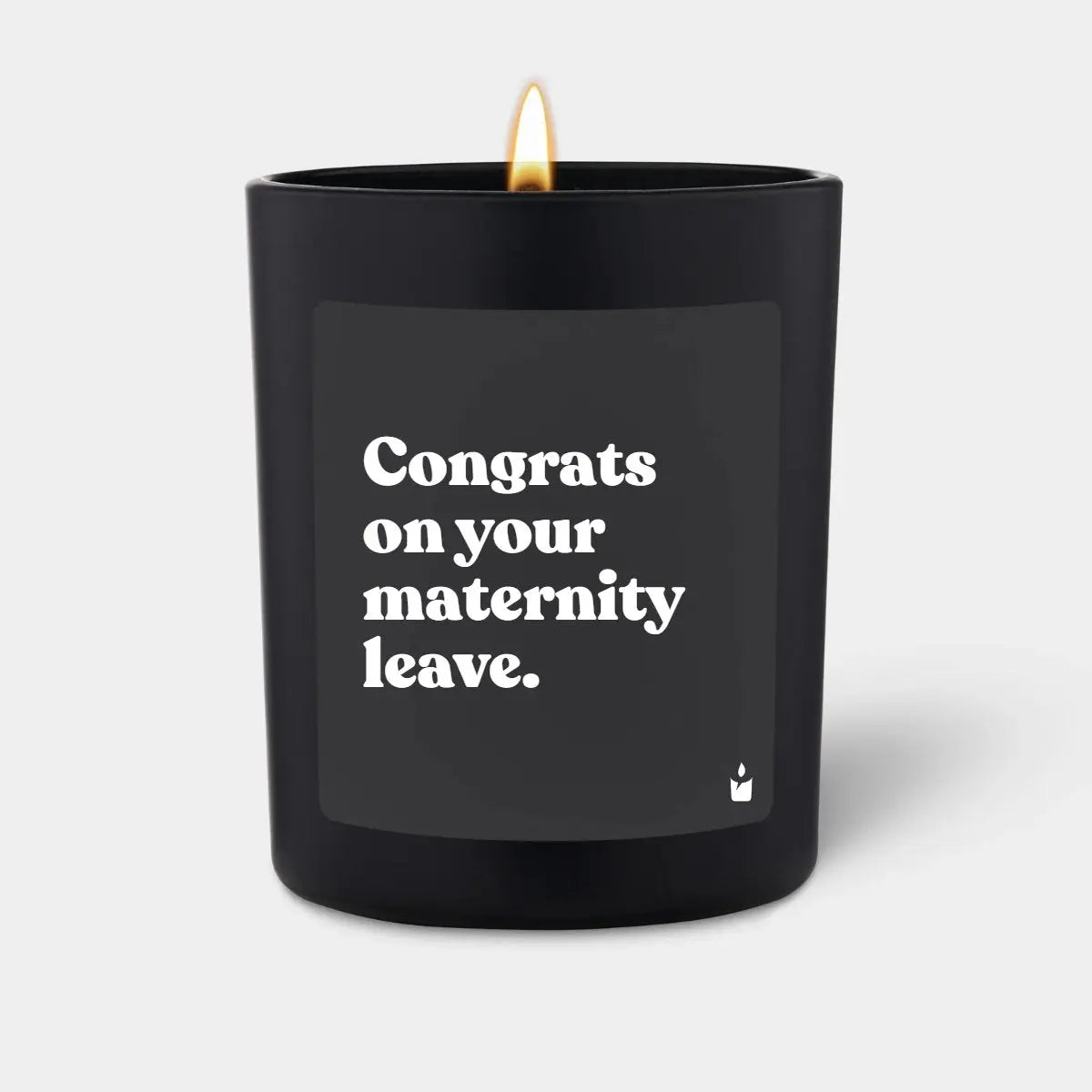 Duftkerze Schwarz Woody Congrats on your maternity leave. von ChattyCandles