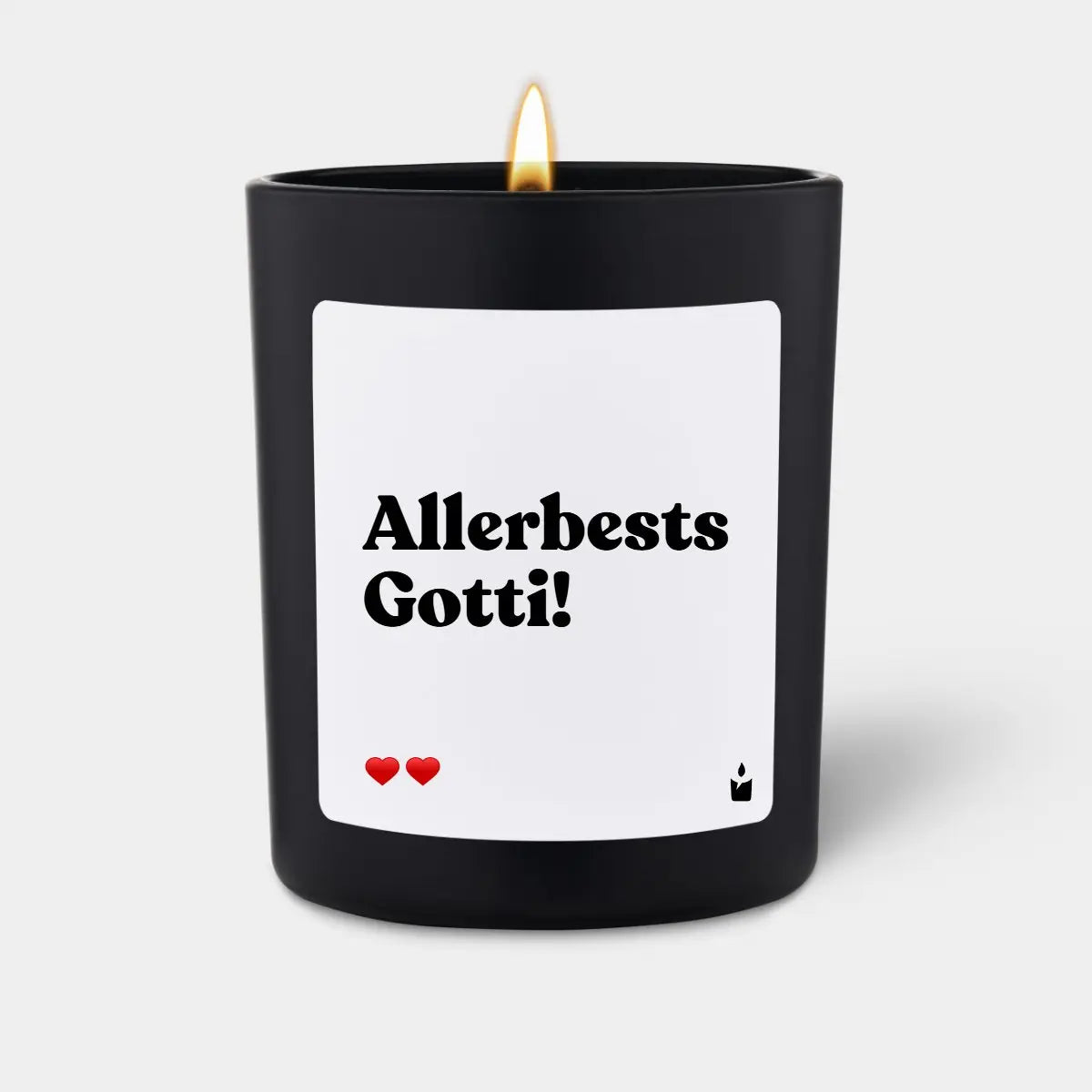 Duftkerze Schwarz Woody Allerbests Gotti! von ChattyCandles