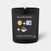 Duftkerze Schwarz Flowery Grandpa's morning routine von ChattyCandles